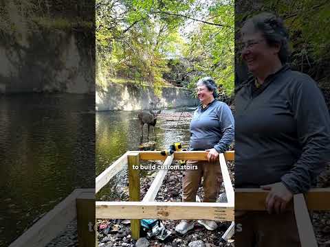 Carpenter Builds Stairs For A Stranded Baby Deer | The Dodo