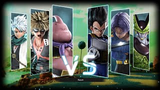 Jump Force-Majin Buu & Katsuki Bakugo & Toshiro Hitsugaya VS Vegeta & Trunks & Frieza Gameplay
