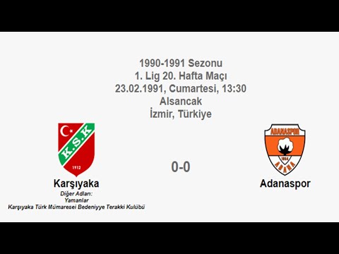 Karşıyaka 0-0 Adanaspor 23.02.1991 - 1990-1991 Turkish 1st League Matchday 20