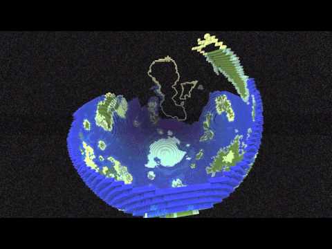 Planet in Minecraft Timelapse