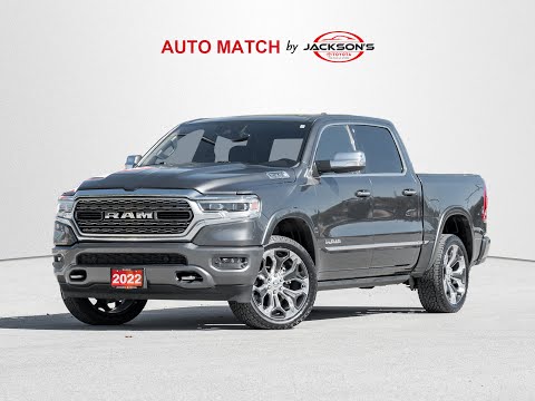 2022 Ram 1500 Limited 4x4 Crew Cab 5'7" Box in Gray for sale at Jackson's Toyota in Barrie, ON