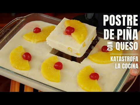 Postre de piña con queso