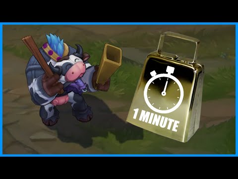 Alistar hits a cowbell for one minute