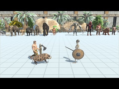 ANCIENT HUMANS WITH MAMMALS VS INFERNALS - Animal Revolt Battle Simulator
