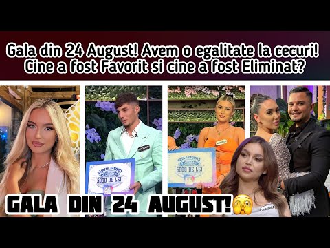 Gala on August 24th! We have a tie in the checks! Who was the Favorite and who was Eliminated?