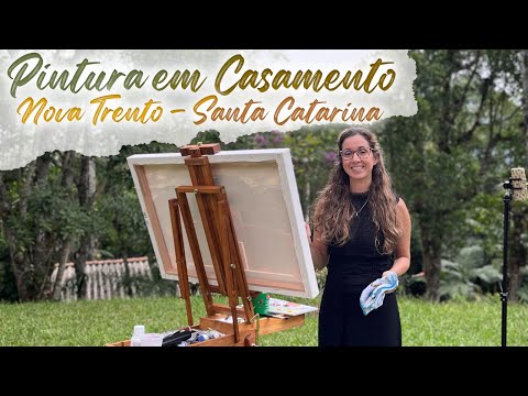 Pintura ao vivo em Casamento - Nova Trento - Santa Catarina