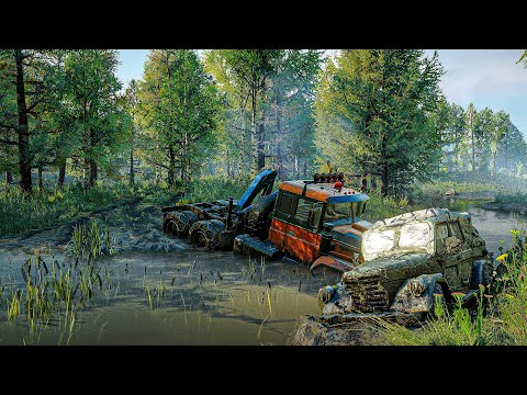 TUZ 166 Off-road Vehicle Recovery - Snowrunner PC Gameplay 4k 60FPS | Logitech G923 Steering Wheel