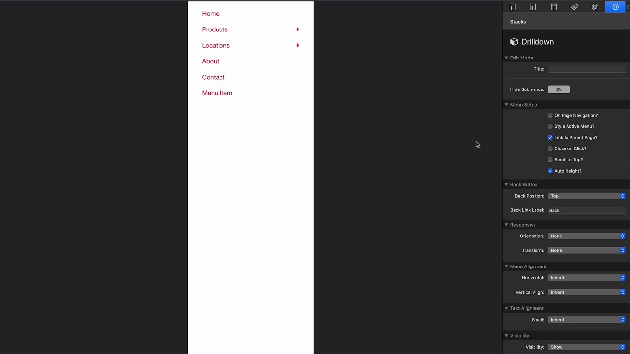 Drilldown Menu for Foundation 6