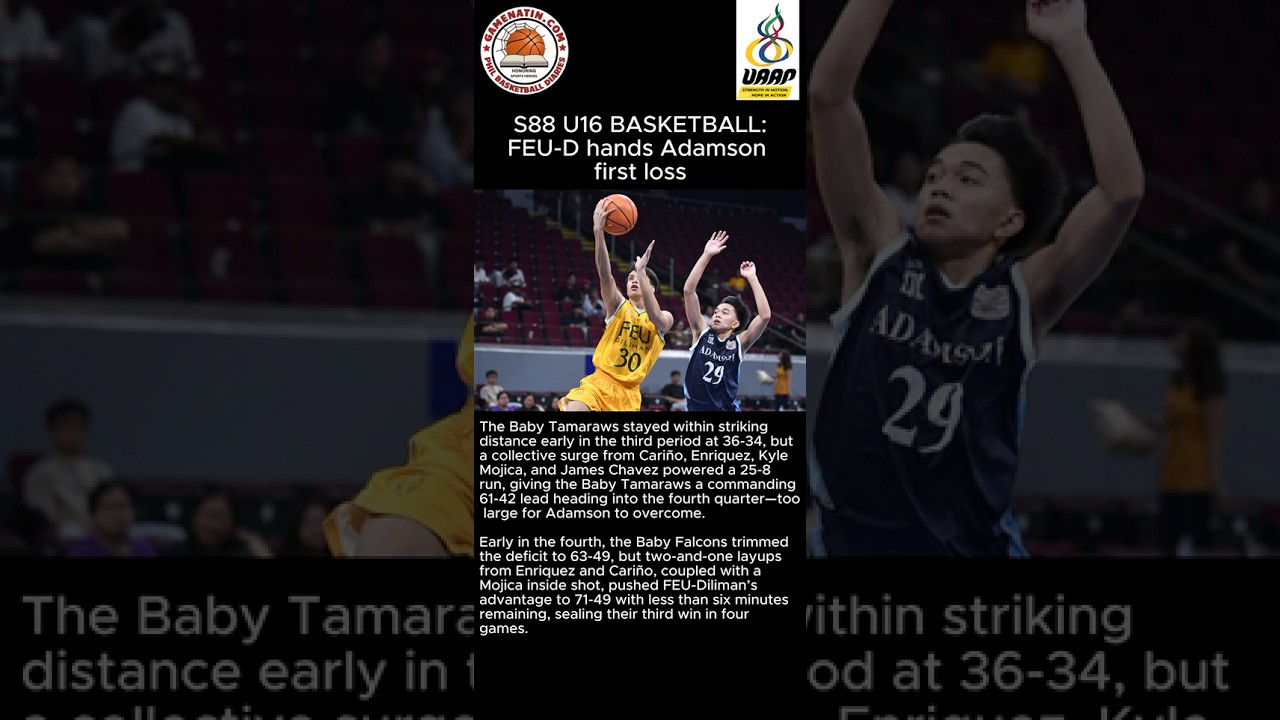 UAAP U16 Basketball: FEU hands Adamson first loss; Ateneo beats La Salle