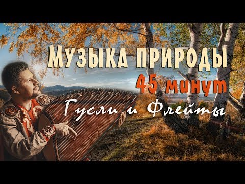 Красивая музыка природы слушать 45 минут 🌿 Русские гусли & Флейты.  Музыка для сна и отдыха!