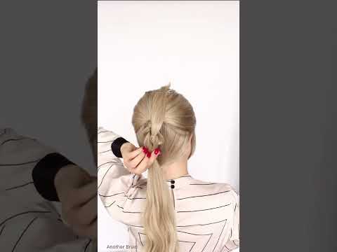 , title : 'Pull Through Braid Half up Ponytail Hack Step by Step For Beginners #shorts'