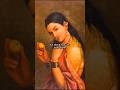 Woman Holding A Fruit By Raja Ravi Varma Shorts Art Painting History