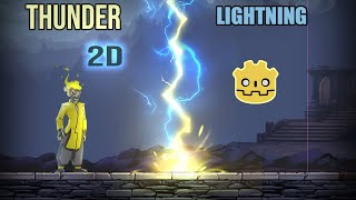 Godot 4  -  2D  Electric Lightning Shader for beginners