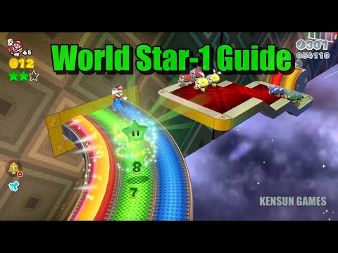 Super Mario 3D World - Star-1 (Rainbow Run) - Green Stars and Stamp Walkthrough