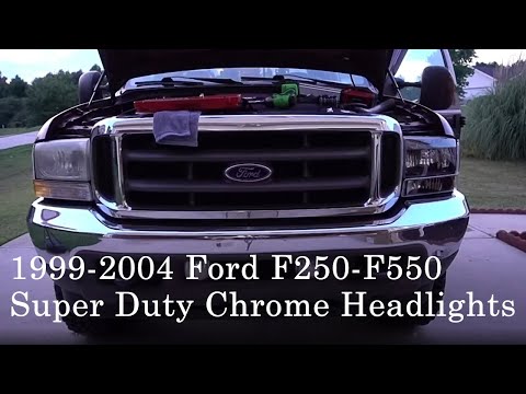 Installation | 1999-2004 Ford F250 F350 F450 F550 Super Duty Chrome #Headlights