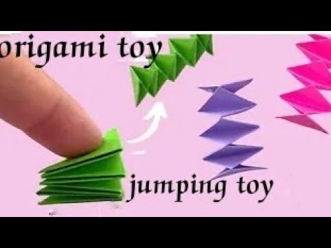 Origami jumping toy/Easy Origami fidget toy/Paper toy