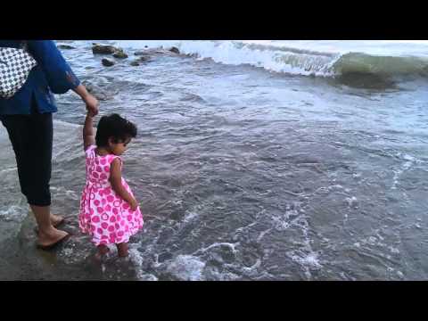 Sripriya at the beach