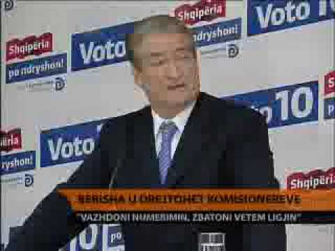 Berisha u drejtohet komisionereve (Zgjedhjet 2009)