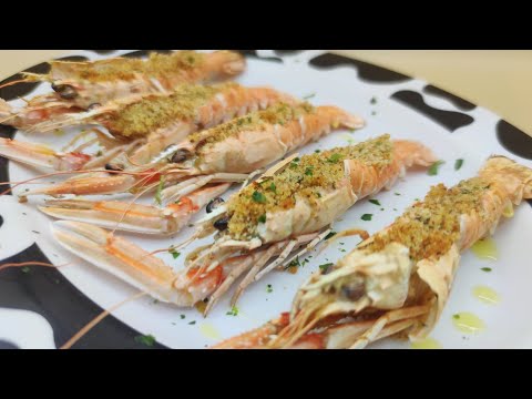 scampi gratinati (ricetta facile e veloce)