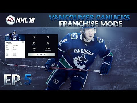 NHL 18 Franchise Mode Vancouver Canucks | EP 5 | Lucas Denny for Calder