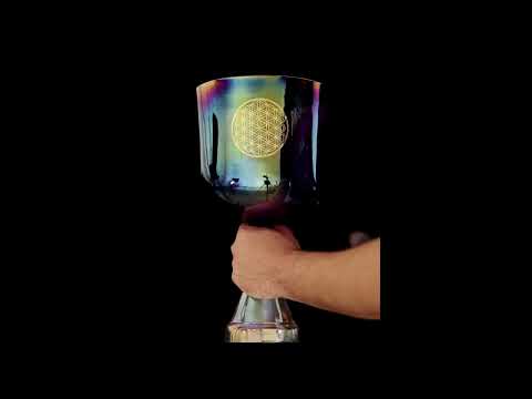 Meinl 8" Heart Chakra Crystal Chalice - Purple - F | Unlimited Singing Bowls