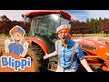 Blippi Learns About Tractors & Construction Vehicles | Educational Videos For Kids