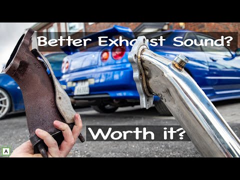 R34 Skyline DownPipe Install ! How Much Better Sound Is It?