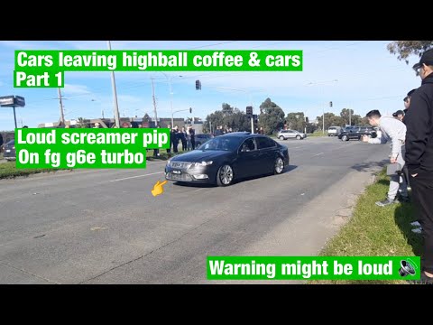 Loud cars leaving highball cars and coffee #carsandcoffee