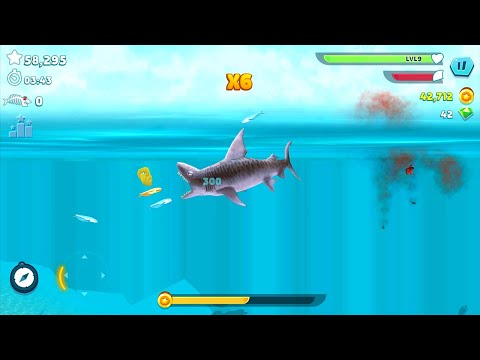 Hungry Shark Evolution TIGER SHARK Gameplay - (iOS, Android) Part 3