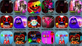 Poppy Playtime Chapter 4, Zoonomaly 2, Poppy 3 Steam, Poppy 2, Monster Circus 3D, Grimace, Banban2