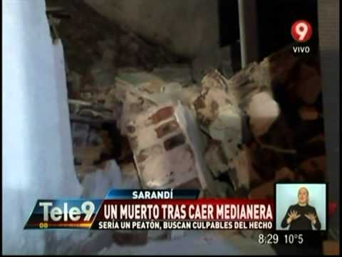 Sarandí: Un muerto tras caer medianera