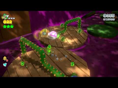 Super Mario 3D World (Switch) 4-2 100% Speedrun - Time: 56 (Former WR)