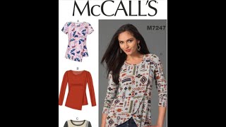 McCall's M7247 Overlay Knit Top with Walmart Fabric! Wow! & WEEKLY Giveaway!
