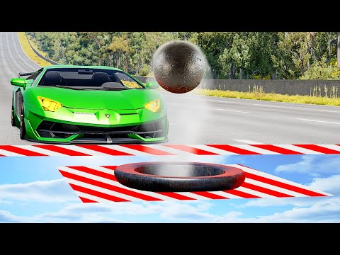 High Speed Cars vs Cannon Trap - BeamNG.drive