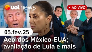México e EUA anunciam acordos e suspendem tarifas de Trump; dólar hoje; Lula na Quaest | UOL News