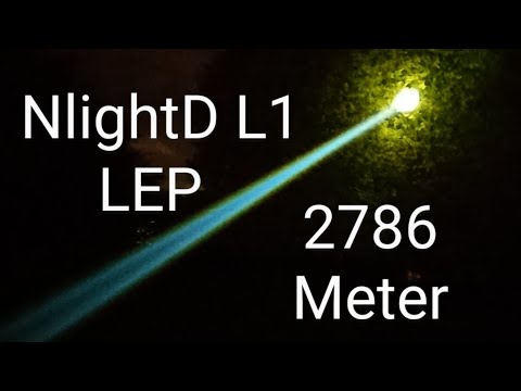 Nealsgadgets Nlightd L1 LEP Taschenlampe 2786 Meter 500 Lumen Review Flashlight Beamshots keine LED