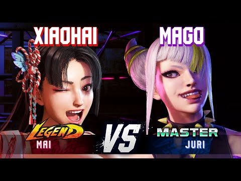 SF6 ▰ XIAOHAI (Mai) vs MAGO (Juri) ▰ High Level Gameplay
