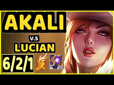 AKALI vs LUCIAN - 6/2/1 KDA MID GAMEPLAY - EUW Ranked MASTER