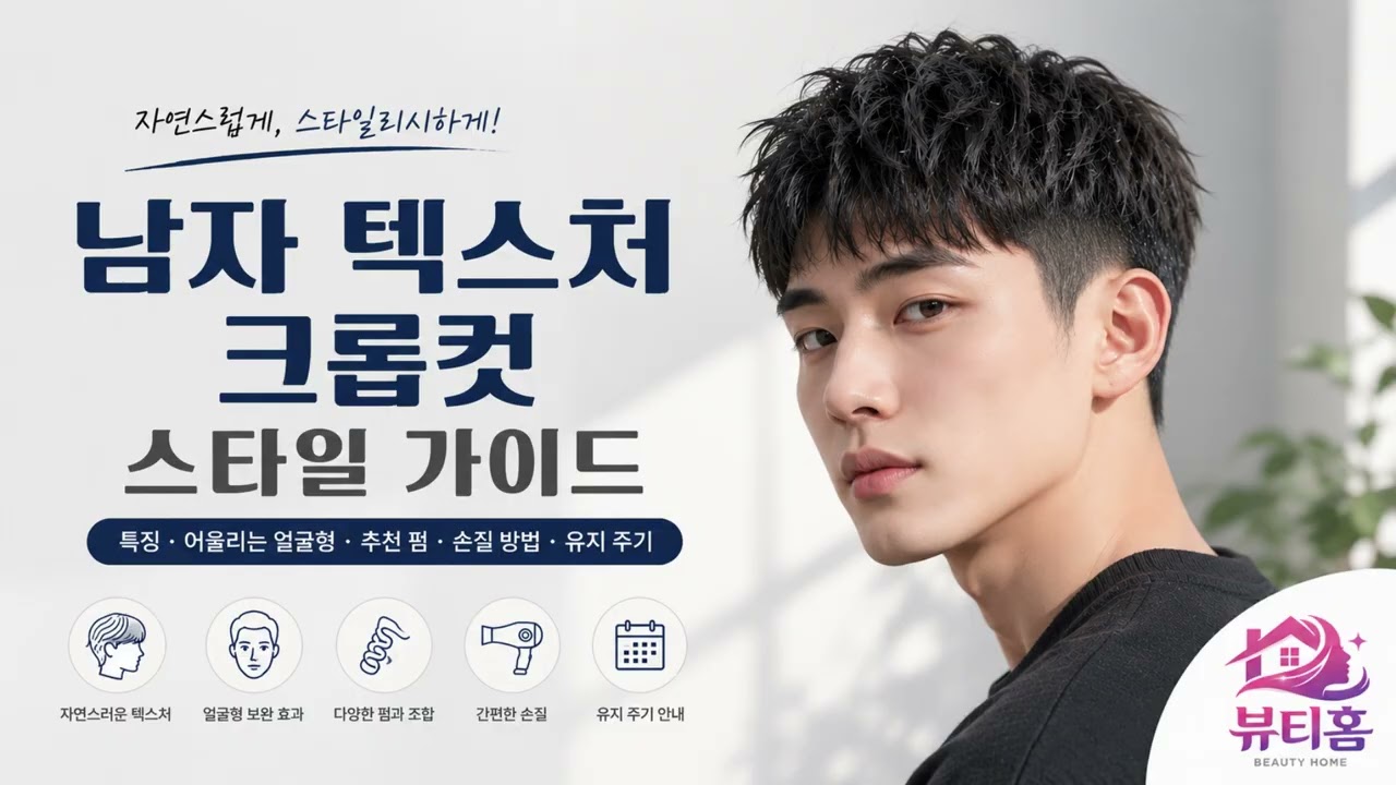 남자 텍스처 크롭컷 스타일 가이드