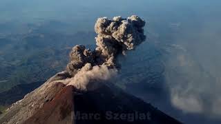 Fuego: Luftaufnahmen des Vulkans