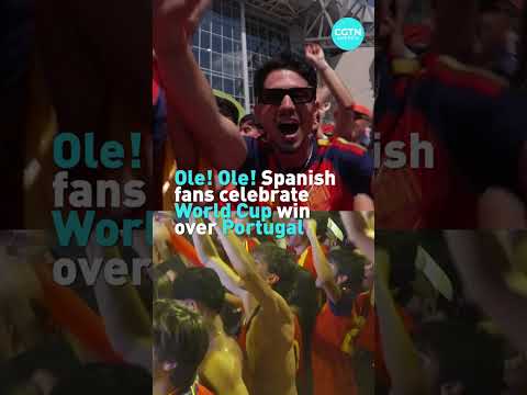 Ole! Ole! Spanish fans celebrate World Cup win over Portugal