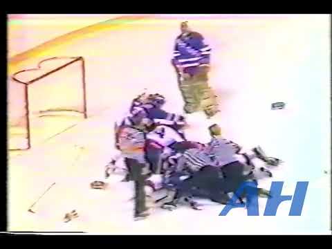 NHL Oct. 9, 1981 Winnipeg Jets v New York Rangers (R) Daniel Geoffrion v Reijo Ruotsalainen