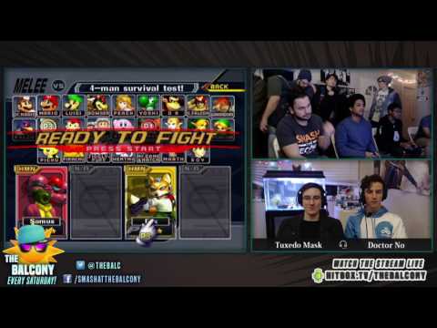 Melee @ the Balcony 80 - Pools ft. Selfless|HugS (Samus) VS Q (Fox)