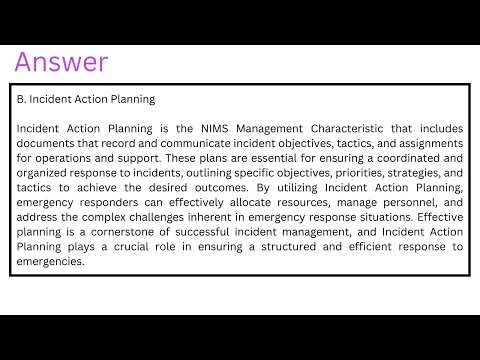 Which Nims Management Characteristic Includes