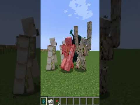 How Many Iron Golems Can Bully 1 Warden… #shorts