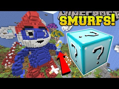 Minecraft: SMURFS HUNGER GAMES - Lucky Block Mod - Modded Mini-Game