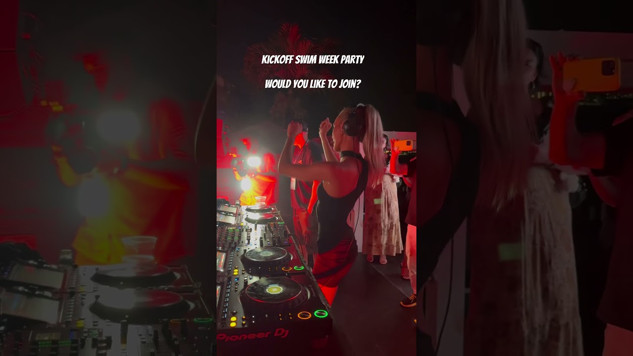 dj at pool party swim week miami
