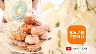 Delicious Donut/Mongolian Beef/Smoothie/Chicken Salad Recipes w/ Temu Kitchen Supplies & Review etc.