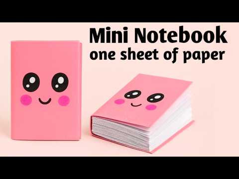DIY Mini Notebook | One Sheet of Paper | Back to School Craft | Easy Cute Notebook Tutorial 