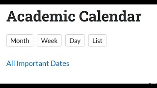 GHC's Academic Calendar - term beginning and end dates, etc.